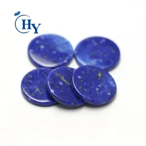 Đá Quý Màu Xanh Lam Đĩa Tròn Đánh Bóng Tốt Bằng Phẳng Lapis Lazuli Tự Nhiên