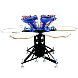 Miglior Manuale 6 Colori 6 Stazione Rotary Carosello <span class=keywords><strong>Multi</strong></span> Colore T Shirt Macchina da Stampa Dello Schermo di Seta per la Piccola Impresa - Product Image 2