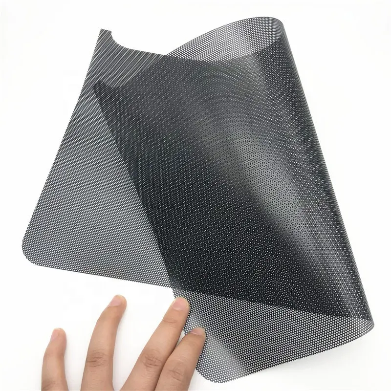 Dustproof decorative plastic fabric 3 6 12 15 18 inch front PVC PET PC speaker grill mesh cover