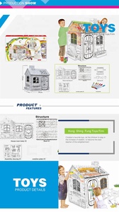 Giocattolo Educativo Divertente per Dipingere Graffiti, Casa Colorata 3D in EVA Fai-da-Te per Bambini - Product Image 4