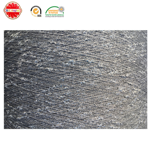 Logam Polyester Bertekstur Benang <span class=keywords><strong>Fancy</strong></span> Simpul Benang untuk Merajut