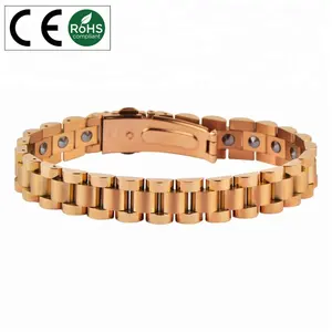 Fashion Bracelet Men's Rose Gold 316L Stainless Steel Bracelet Watches Band Bracelet