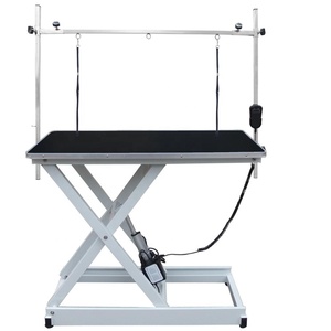 Mesa de elevación eléctrica N-103 para mascotas, Control de pie, mesa de aseo para perros con forma de X - Product Image 1