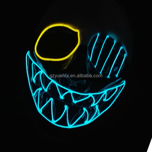 Hot sales moda mascarada máscaras intermitente EL Flexible que brilla intensamente LED Neon light Rave máscara para EL Carnaval fiesta Supplie - Product Image 3