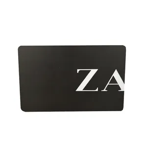 Cartões de visita de pvc impressão offset impressão personalizada do tamanho de cartão de crédito do pvc preto
