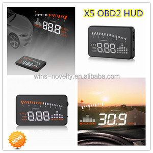 Hot-bán tự động công cụ Chẩn đoán an toàn lái xe OBD2 HUD X5 đầu lên hiển thị trên tốc độ nhiệt độ cao báo động - Product Image 4