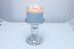 Hurricance soplado grande sostenedor de vela de cristal con <span class=keywords><strong>velas</strong></span> perfumadas - Product Image 3