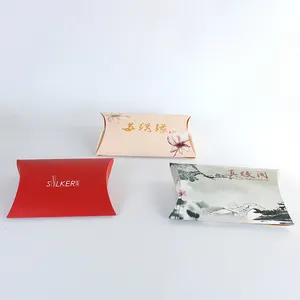 Cheap Custom Paper Pillow Box With Logo Printing for Gift /Cloth /Packaging