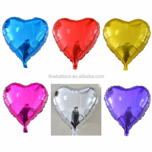 Balon dekorasi Festival bentuk hati Foil Helium pesta pernikahan 18 "kembali ke sekolah balon