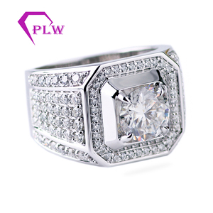 2019 populaire ontwerp E <span class=keywords><strong>F</strong></span> witte kleur ronde hearts arrows cut 3.0 carat <span class=keywords><strong>moissanite</strong></span> 15 gram gouden ring voor mannen