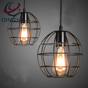 Công Nghiệp ST64 Edison Bulb Cage Chuỗi Đèn Treo Mặt Dây Kim Loại Dây Sắt Lịch Thi Đấu Đèn