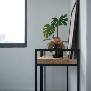 Loft <span class=keywords><strong>Industriale</strong></span> Europea di <span class=keywords><strong>Stile</strong></span> di Metallo Nero Cornice In Legno Rettangolo ConsoleTable Caffè Tavolo Per La Casa Soggiorno - Product Image 4
