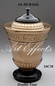 Hermosas urnas de cremación de latón macizo para adultos, elegante diseño conmemorativo para cenizas humanas, suministros funerarios - Product Image 3