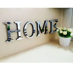 Amazom-Espejo acrílico 3D para decoración del hogar, Adhesivo de pared con letras en inglés
