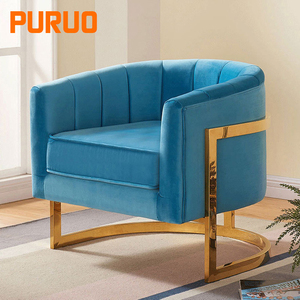Puruo di lusso soggiorno mobili divano singolo poltrona in tessuto moderno per il tempo libero sedia per mobili per la casa - Product Image 3
