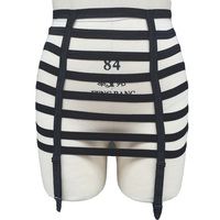 Sabuk Garter Rok Lipit Wanita, Baju Rantai Harajuku Gotik, Sabuk Garter Tubuh, Sabuk Suspender