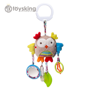 Usine directe peluche chat <span class=keywords><strong>hibou</strong></span> berceau peluche hochet anneau de dentition couette pour nouveau-né bébé CE ASTM CSPS certifié PP coton remplissage - Product Image 1