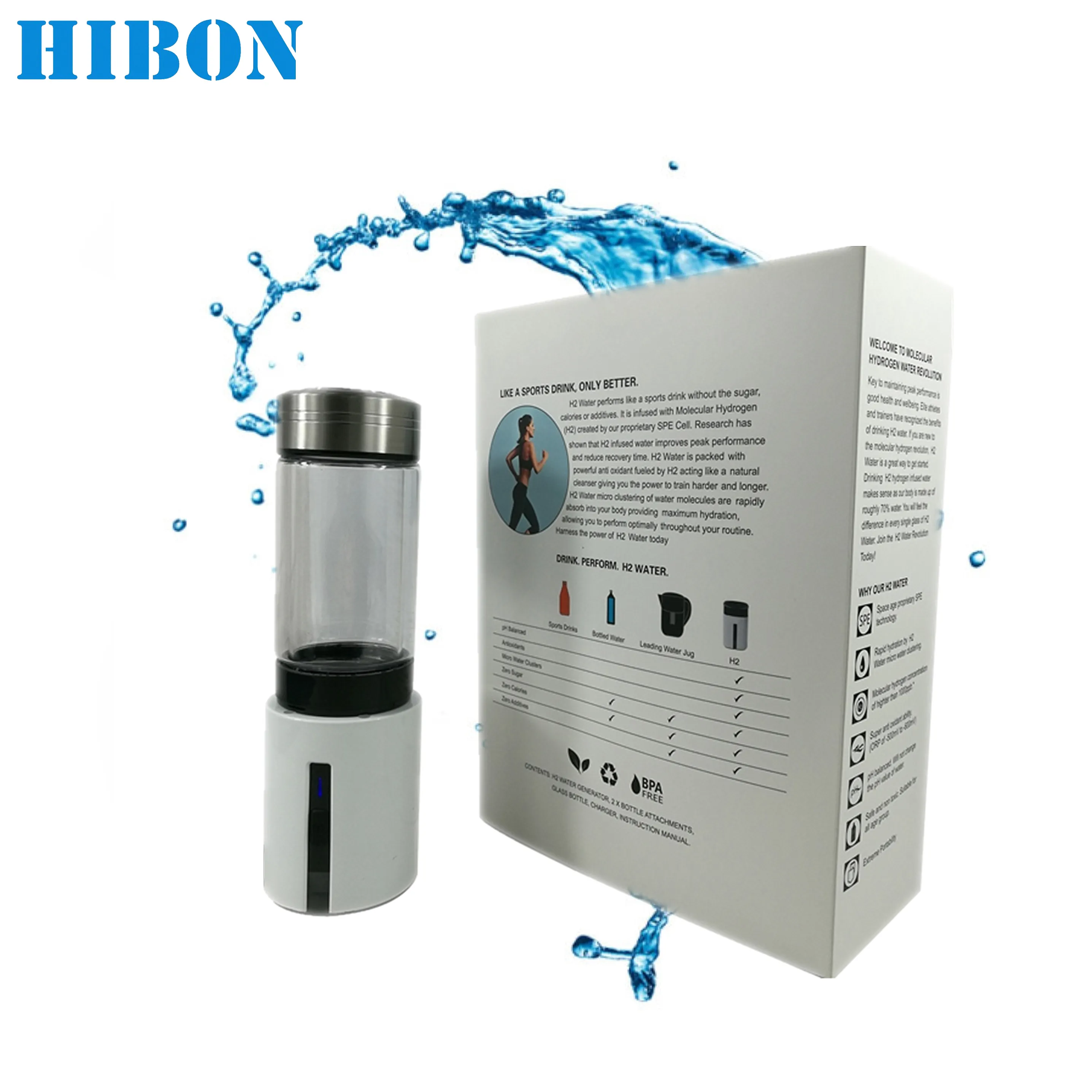 Xách Tay Cao H2 Nội Dung Tinh Khiết Hydrogen Nước Ionizer Bộ Lọc Lọc Chai