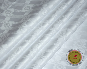 Tissu africain <span class=keywords><strong>blanc</strong></span> pour <span class=keywords><strong>femme</strong></span>, vêtement traditionnel 100% coton, <span class=keywords><strong>Bazin</strong></span> Riche, tissu de qualité, pour occasions, <span class=keywords><strong>mariage</strong></span>, fête - Product Image 5