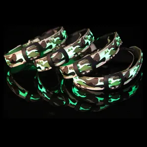 Camouflage color flashing led lights dog led collar pet