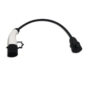 Enchufe lateral de carga tipo 2 para coche eléctrico, adaptador de carga schuko