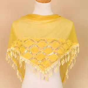2018 Lace triangle towel Korean scarf fashionable hollowed out scarf