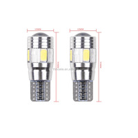 Bombilla led canbus para interior de coche, lámpara de lectura, sin Error, casquillo 194 W5W 6 SMD 5630 5730