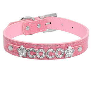 Beirui diseñador de moda de lujo PU encantos de letras personalizar <span class=keywords><strong>collar</strong></span> de perro mascota - Product Image 2
