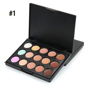 OEM Private Logo Mini Foundation Corrector Paleta 15 colores mate para sombra de ojos Tipo de polvo - Product Image 1