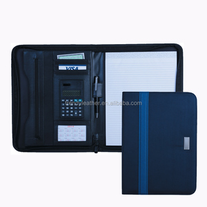 Customized Portfolio Embossing Logo 3 <strong>Ring</strong> <strong>Binder</strong> PU Leather A4 Zippered Compendium <strong>Folders</strong> Office <strong>Folders</strong> - Product Image 6