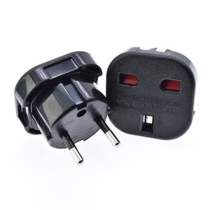 อะแดปเตอร์ปลั๊กไฟจากสหราชอาณาจักรไปยังยุโรป 3 ขา เป็น 2 ขา สำหรับเต้ารับ EU ยุโรป ฝรั่งเศส เยอรมนี อะแดปเตอร์สำหรับเดินทาง - Product Image 3