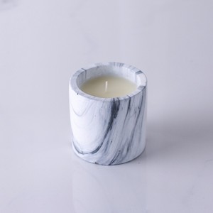 Conception personnalisée En Gros Marbleing Ciment Pot Pot de Bougie Parfum De <span class=keywords><strong>Citronnelle</strong></span> - Product Image 4