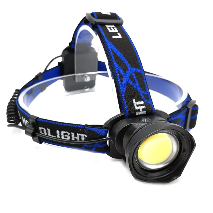 Linterna frontal LED COB de alta potencia impermeable, luz roja de seguridad, recargable, para acampada y caza