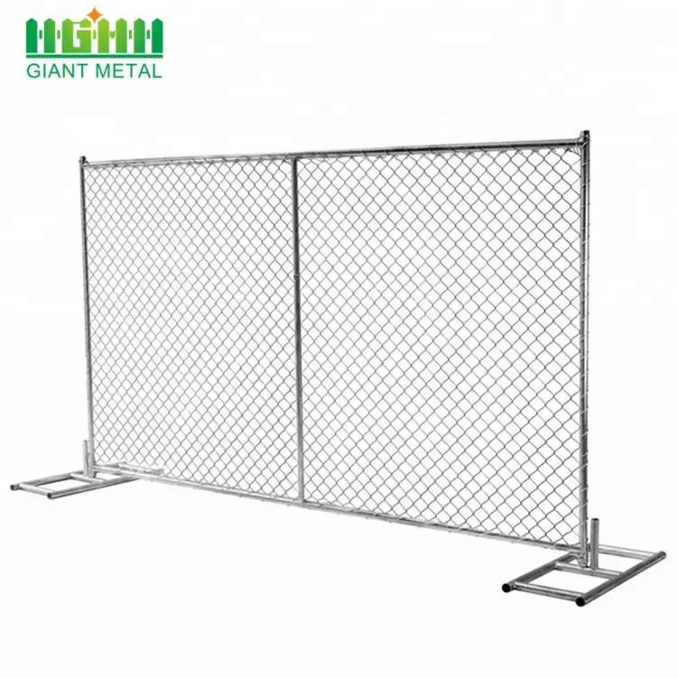 In Stock 1.83*3.65m American Galvanized Temp Femce Construction Chain Link Panel Temporary Fencing