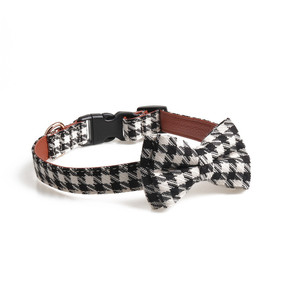 Pajarita de pata de gallo de estilo británico <span class=keywords><strong>Collar</strong></span> de perro seguro <span class=keywords><strong>Collar</strong></span> para mascotas - Product Image 4