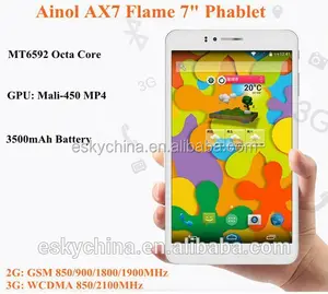 Ainol AX7 Note7 MTK6592 OctaCore con 1920 * 1200 del androide 4.4 3 G Tablet PC 1 G + 16 G bluetooth y 7 " táctil capacitiva
