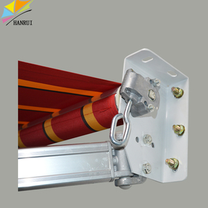 Alüminyum elektrik Sunroof tente geri çekilebilir 5m rüzgar geçirmez PC katlanır veranda kamp yağmur gölgelik kullanımı için manuel uzaktan kumanda - Product Image 3