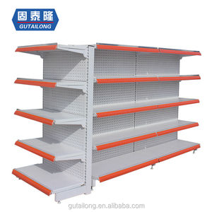 Estantería de Exhibición Metálica de Doble Cara con Acabado en Polvo para Tiendas, Góndola de Exhibición para Minoristas, Estanterías para Supermercados y Tiendas de Abarrotes - Product Image 4