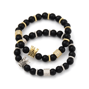 Pulsera de cristal natural plateado con cuentas de cristal de fantasia - Product Image 5