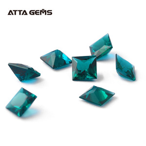 Créé Emerald Princess cut 7*7mm <span class=keywords><strong>émeraude</strong></span> foncé nom acheter <span class=keywords><strong>émeraude</strong></span> en ligne - Product Image 2