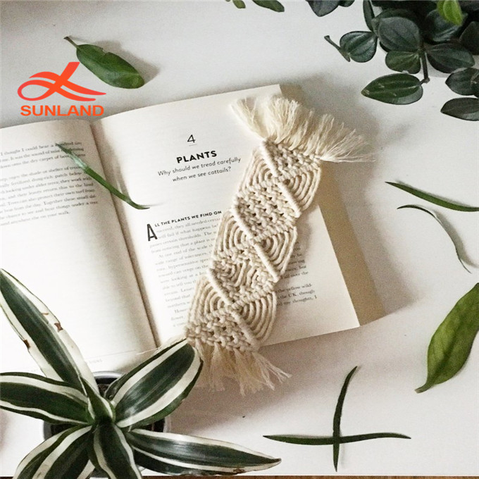 Новая красивая хлопковая закладка для макраме W1835