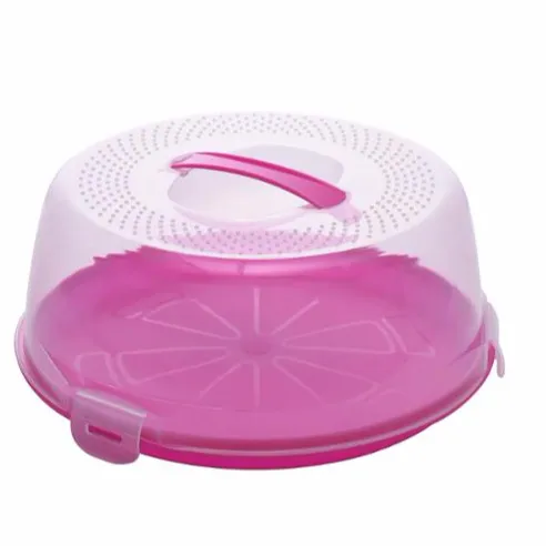 Bpa free plastic cake carrier cake stand cake container with handle