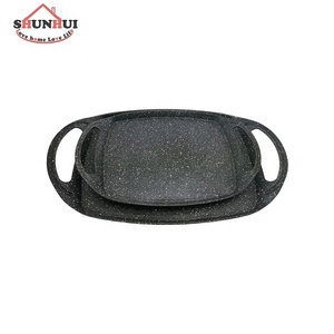 Piastra Piatta Antiaderente in Alluminio Pressofuso Effetto Marmo da 36 cm (14 Pollici) - Product Image 5