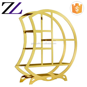 Dubai Nhập Khẩu Nhà Hàng Thiết Bị Phục Vụ Buffetware Kính Phục Vụ Platters Màu Vàng Buffet Risers Đứng Buffet Độ Cao - Product Image 4