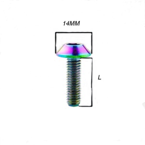 <span class=keywords><strong>Tornillo</strong></span> de cabeza de paraguas de titanio M6 <span class=keywords><strong>M8</strong></span> de grado 5 para placa de freno de disco de motocicleta pulido con estilo de tapa DIN estándar 25mm de longitud - Product Image 6