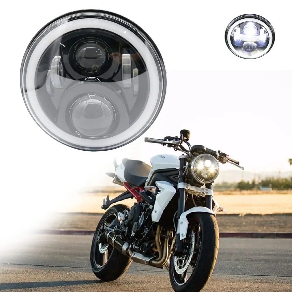 7 Inch H4 Led Motorfiets Led Projector Koplamp Auto Led Koplamp Kits