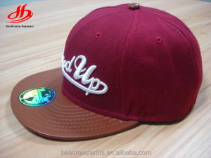 Femmes casquettes et chapeaux personnalisé de haute quantité brodé burgund <span class=keywords><strong>snapback</strong></span> chapeaux - Product Image 1