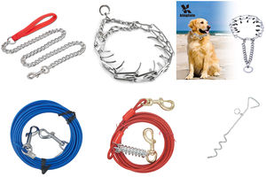 Kingtale पालतू जानवर आपूर्तिकर्ता प्रशिक्षण श्रृंखला कॉलर क्रोम मढ़वाया कुत्ते की चेन गला घोंटना कॉलर - Product Image 6