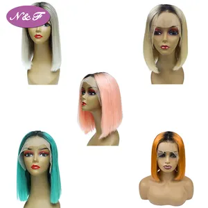 Offre Spéciale cheveux brésiliens 10-16 pouces ombre 1b/couleur naturelle cheveux humains perruques pleine dentelle bob humains perruque de cheveux