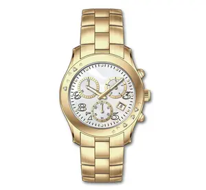 Goud Hoge Kwaliteit Luxe Strass Horloge